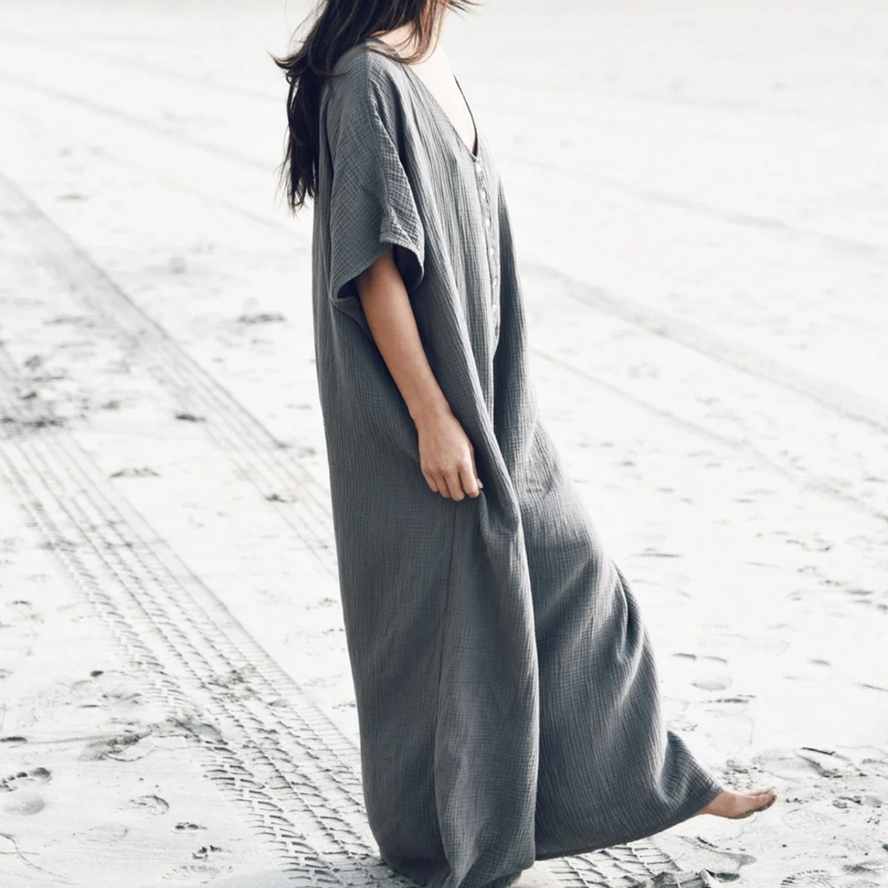 Beechwood Gray blue Maxi Kaftan jumpsuit
